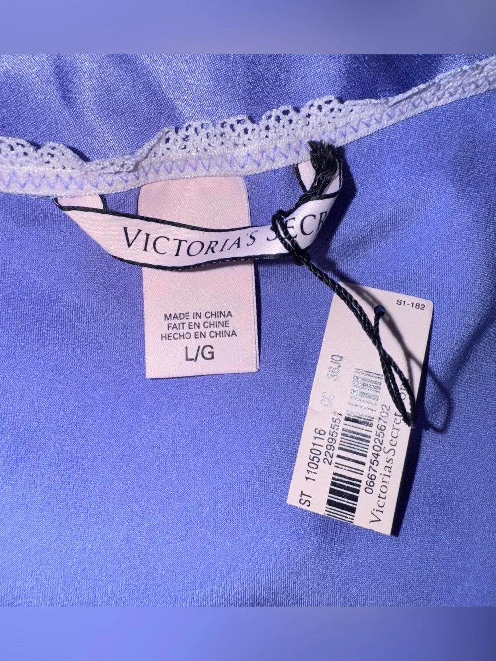 Victoria’s Secret Purple Satin Lace Bow Accent Slip Dress Size L NWT!